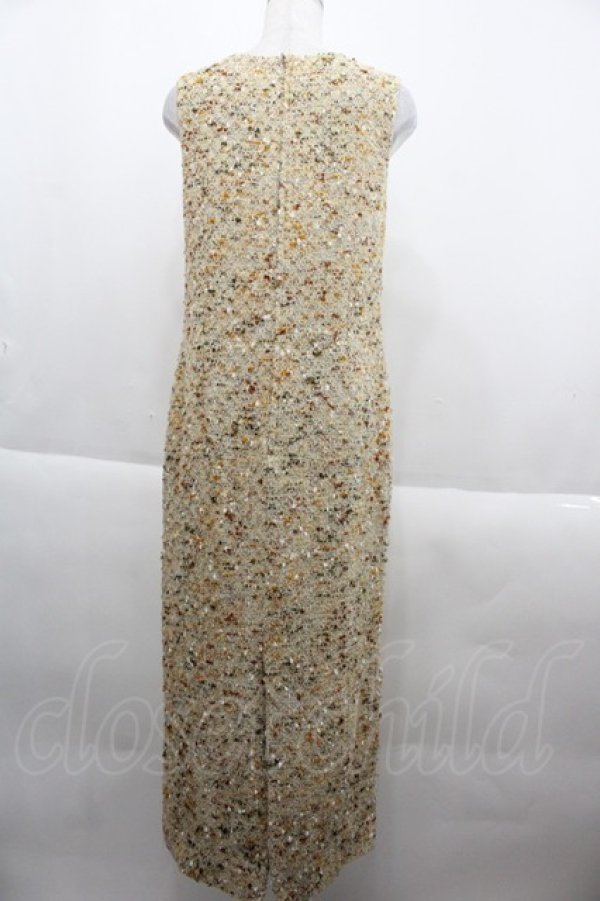 画像2: KANEKO ISAO / ツイードジャンパースカート  ベージュ I-25-09-21-082-EL-OP-HD-ZI (2)