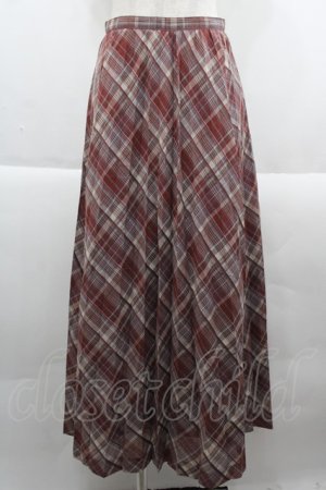 画像: INGEBORG / セットアップスカート  斜めチェックピンク I-25-09-21-083-LO-SK-HD-ZI