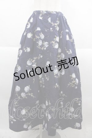 画像: KETTY / オールドローズ柄スカート  青 I-25-09-21-086-EL-SK-HD-ZI