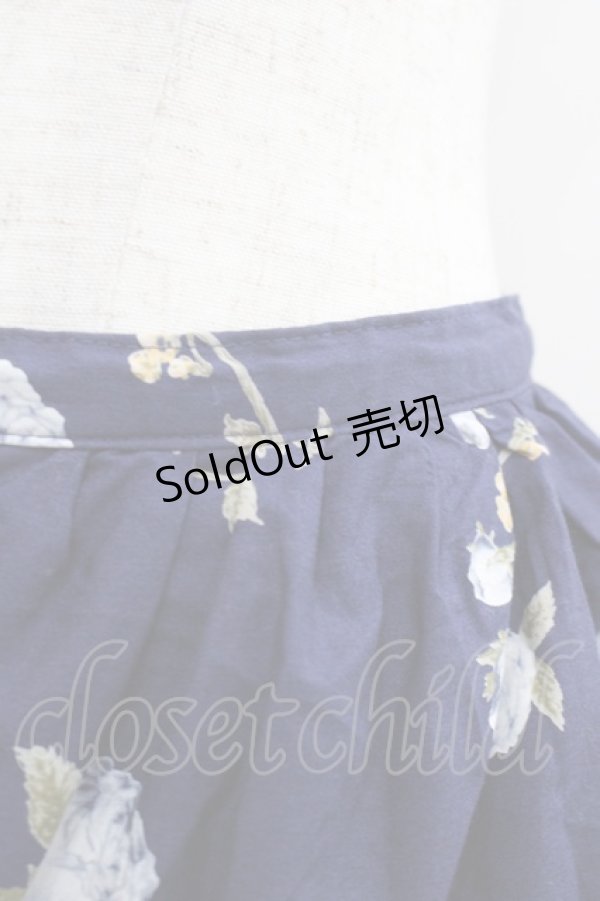 画像3: KETTY / オールドローズ柄スカート  青 I-25-09-21-086-EL-SK-HD-ZI (3)