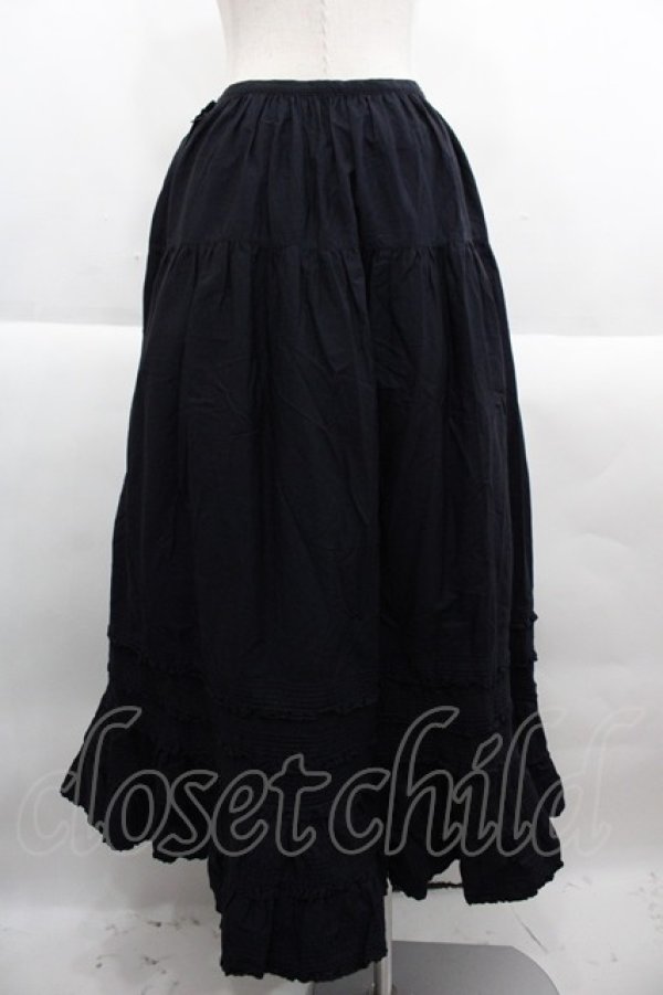 画像2: KETTY / 裾ピンタックフリルスカート  黒 I-25-09-21-087-EL-SK-HD-ZI (2)