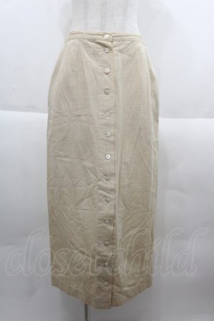 画像: INGEBORG / ギンガム前開きペンシルスカート S イエロー I-25-09-21-089-LO-SK-HD-ZI