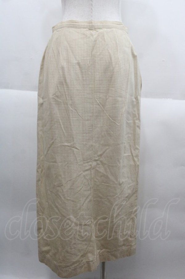 画像2: INGEBORG / ギンガム前開きペンシルスカート S イエロー I-25-09-21-089-LO-SK-HD-ZI (2)