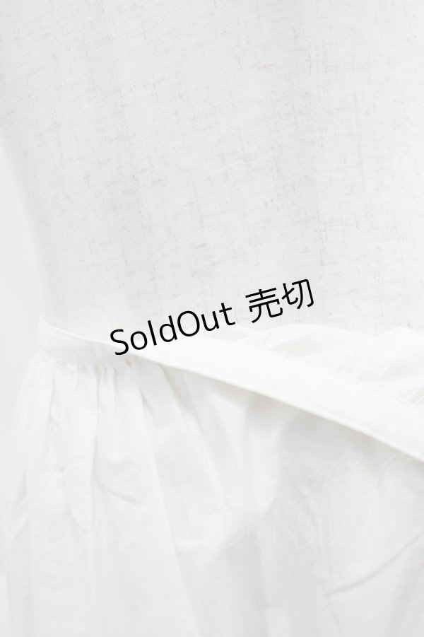 画像3: KETTY / 裾リボンドレープデザインスカート  白 I-25-09-21-090-EL-SK-HD-ZI (3)