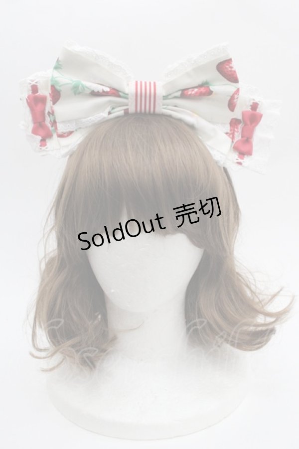 画像1: Angelic Pretty / 摘みたていちごカチューシャ  シロ I-25-09-21-105-AP-AC-HD-ZI (1)
