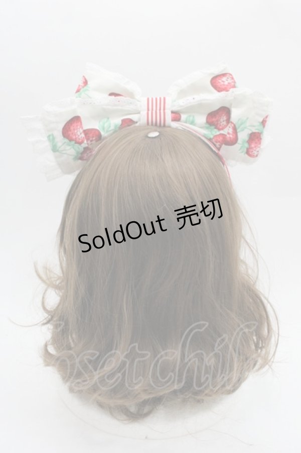 画像2: Angelic Pretty / 摘みたていちごカチューシャ  シロ I-25-09-21-105-AP-AC-HD-ZI (2)