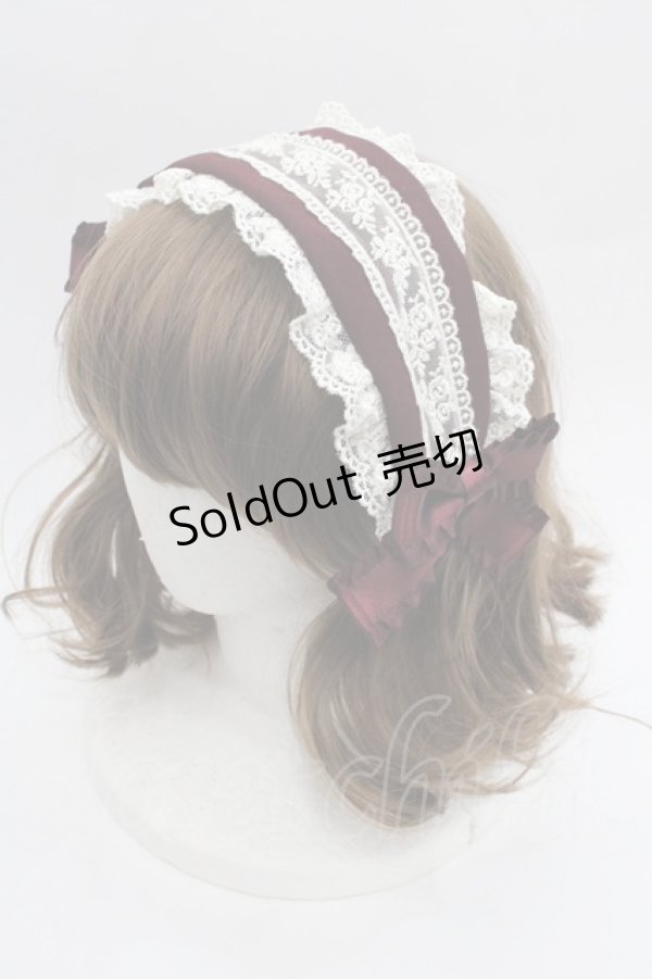 画像1: Pina sweetcollection / ローズラインカチューシャ  ボルドー I-25-09-21-107-LO-AC-HD-ZI (1)