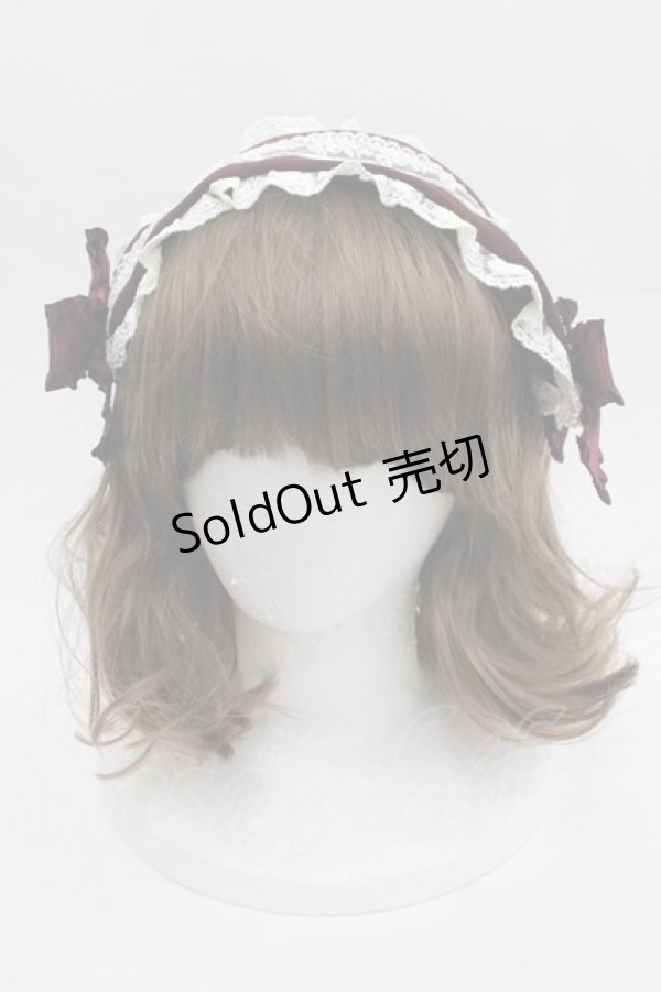 画像2: Pina sweetcollection / ローズラインカチューシャ  ボルドー I-25-09-21-107-LO-AC-HD-ZI (2)