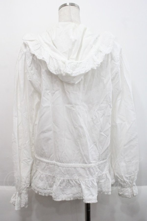 画像2: KETTY / ピンタックリボンフードブラウス  白 I-25-09-21-007-EL-BL-HD-ZI (2)