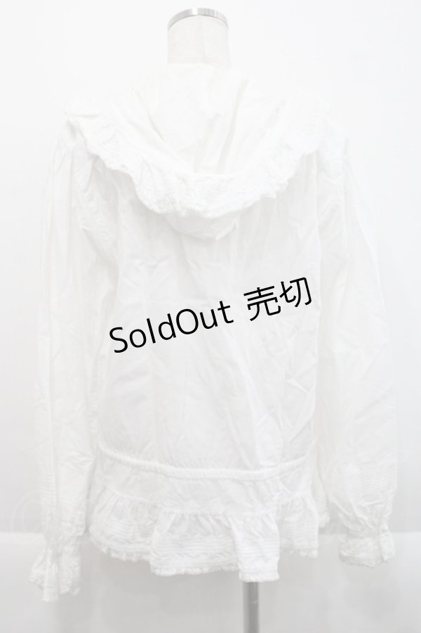 画像2: KETTY / ピンタックリボンフードブラウス  白 I-25-09-21-007-EL-BL-HD-ZI (2)