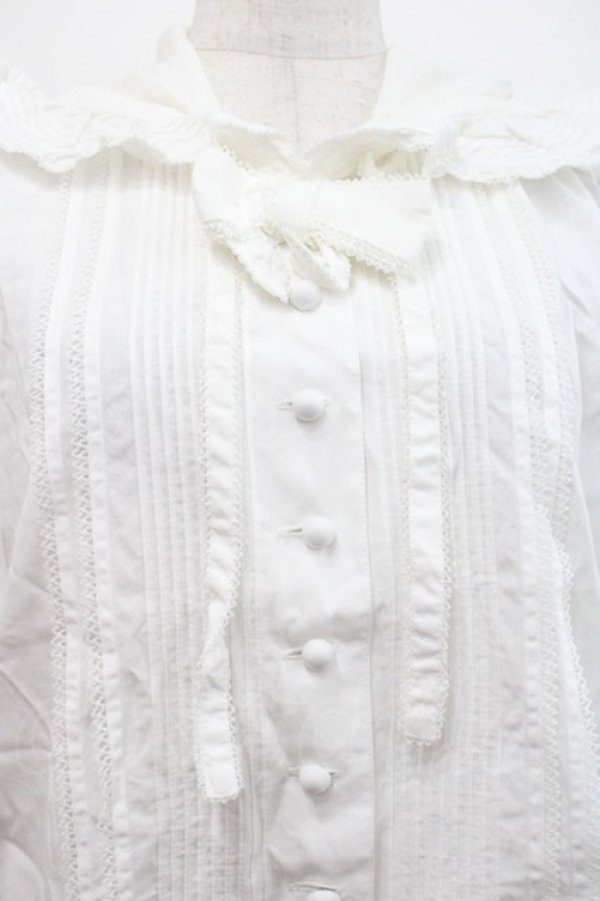 画像3: KETTY / ピンタックリボンフードブラウス  白 I-25-09-21-007-EL-BL-HD-ZI (3)