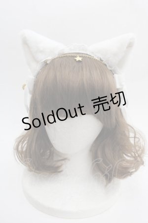 画像: Angelic Pretty / Milk Catカチューシャ  白 I-25-09-21-112-AP-AC-HD-ZI