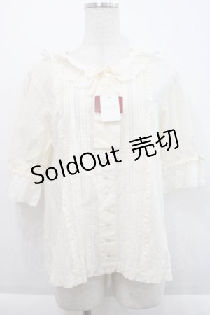 画像: PINK HOUSE / レースフリル衿ブラウス  生成り I-25-09-21-014-LO-BL-HD-ZT239