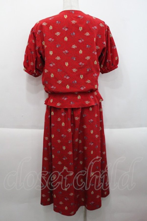 画像2: PINK HOUSE / ボダニカル柄セットアップ  レッド I-25-09-21-022-LO-BL-HD-ZI (2)