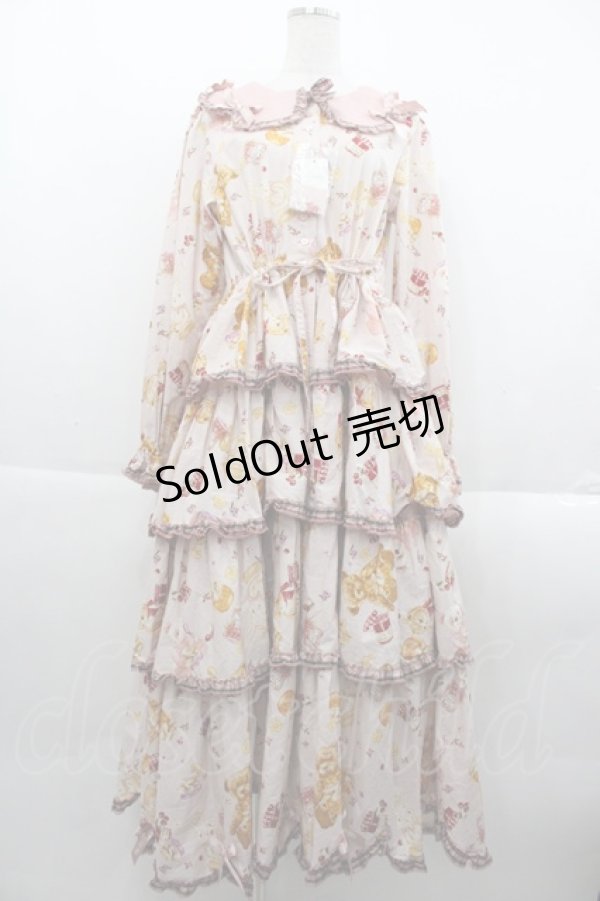 画像1: PINK HOUSE / Animal Happy Jamプリントワンピース  ピンク I-25-09-24-041-LO-OP-SA-ZI (1)