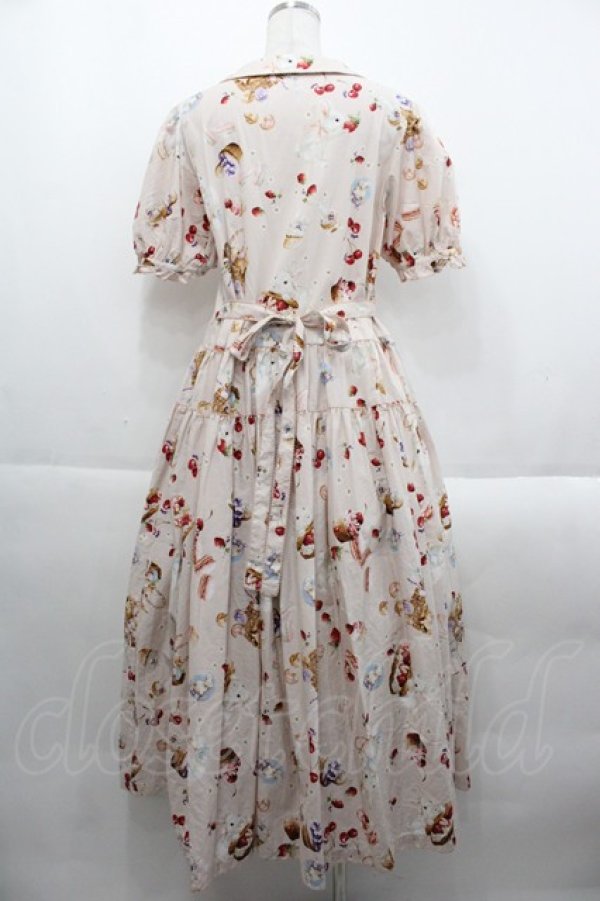 画像2: PINK HOUSE / スイーツスプリングバニープリントワンピース  ピンク I-25-09-24-042-LO-OP-SA-ZI (2)