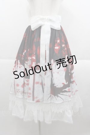 画像: Triple fortune / ブラッディスカート  白Ｘ赤Ｘ黒 I-25-09-24-053-EL-SK-SA-ZI