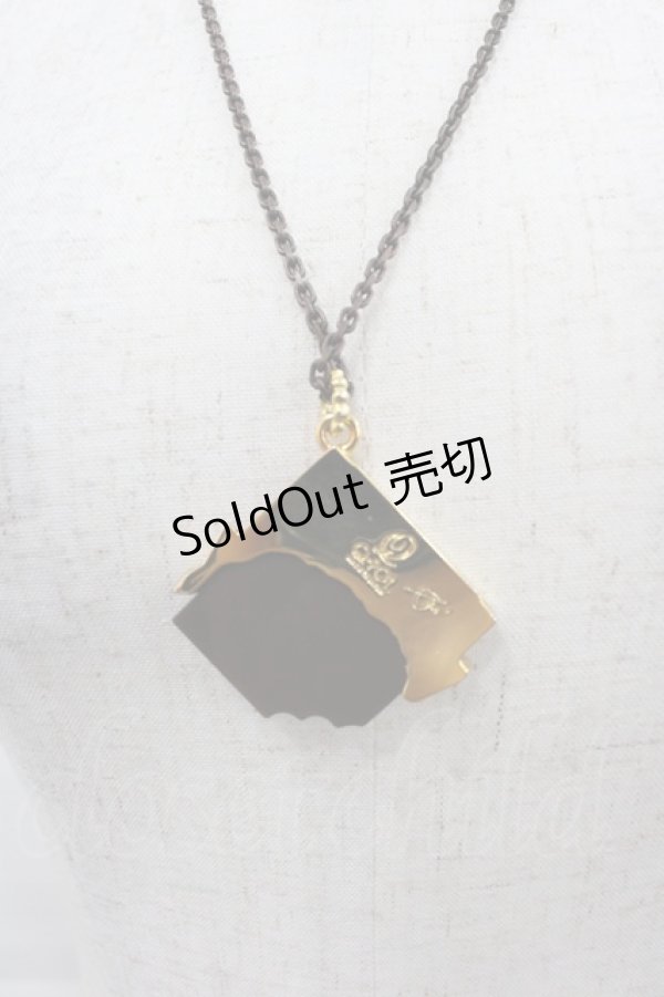 画像2: Q-pot. / Carre de Chocolat Necklace  黒Ｘ赤 I-25-09-24-060-QP-AC-SA-ZI (2)