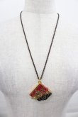 画像3: Q-pot. / Carre de Chocolat Necklace  黒Ｘ赤 I-25-09-24-060-QP-AC-SA-ZI (3)