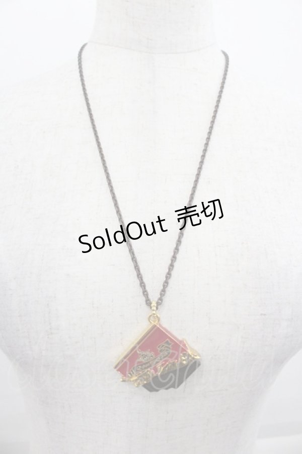 画像3: Q-pot. / Carre de Chocolat Necklace  黒Ｘ赤 I-25-09-24-060-QP-AC-SA-ZI (3)
