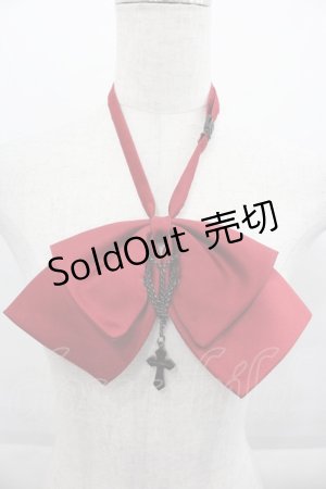 画像: BPN / クロスチェーンリボンタイ  赤Ｘ黒 I-25-09-24-063-GO-ZA-SA-ZI