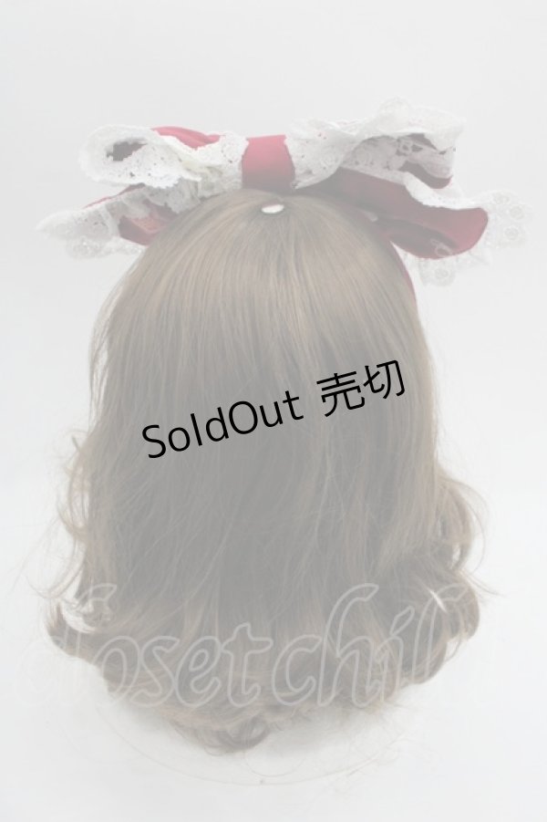 画像2: BABY,THE STARS SHINE BRIGHT / くみゃちゃんのLove Heart Embroideryリボンカチューシャ  エンジ I-25-09-24-077-BA-AC-SA-ZI (2)