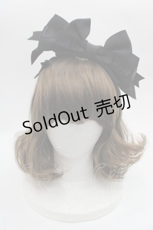 画像: ALICE and the PIRATES / グログランリボン3WAYカチューシャ  黒 I-25-09-24-079-PA-AC-SA-ZI