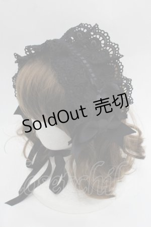 画像: BABY,THE STARS SHINE BRIGHT / Fallin' Ribbonヘッドドレス  黒 I-25-09-24-085-BA-AC-SA-ZI