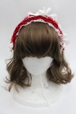 画像2: MARBLE / 薔薇リボンヘッドドレス  赤Ｘ白 I-25-09-24-088-GO-AC-SA-ZI (2)