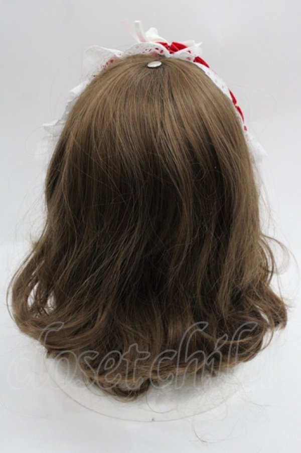画像3: MARBLE / 薔薇リボンヘッドドレス  赤Ｘ白 I-25-09-24-088-GO-AC-SA-ZI (3)
