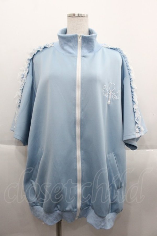 画像1: ACDC RAG / 魔法ジャージジャケット半袖ver  サックス I-25-09-24-008-PU-TO-SA-ZI (1)