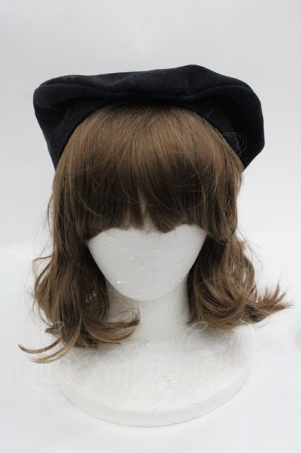 画像2: NO.S PROJECT / ベレー  黒 I-25-09-24-091-LO-AC-SA-ZI (2)