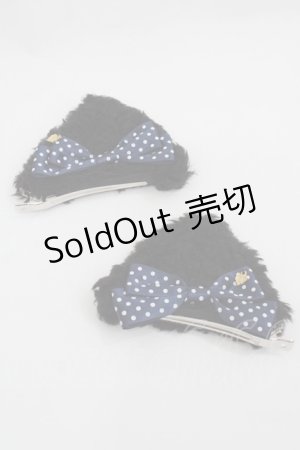 画像: BABY,THE STARS SHINE BRIGHT / ねこみみクリップ  黒Ｘ青 I-25-09-24-096-BA-AC-SA-ZI
