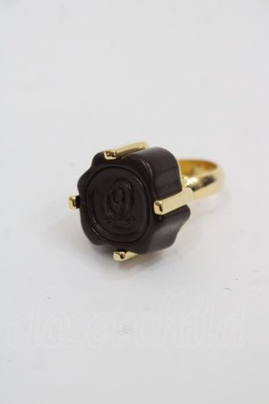画像: Q-pot. / Sealing Chocolateリング  ブラウンＸゴールド I-25-09-24-107-QP-AC-SA-ZI