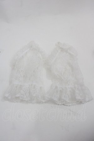 画像: ATELIER PIERROT / レースグローブ　ショート丈　指ぬき  白 I-25-09-24-110-EL-ZA-SA-ZI