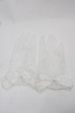 画像1: ATELIER PIERROT / レースグローブ ショート丈  白 I-25-09-24-111-EL-ZA-SA-ZI (1)