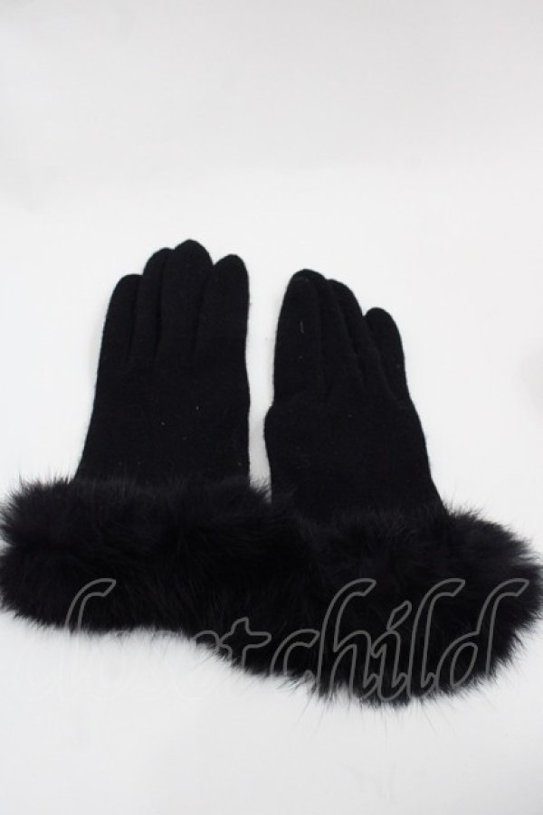 画像1: LOLITAその他(お買取対象外) / ファーグローブ  黒 I-25-09-24-113-LO-ZA-SA-ZI (1)