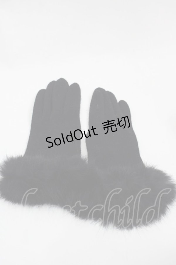 画像1: LOLITAその他(お買取対象外) / ファーグローブ  黒 I-25-09-24-113-LO-ZA-SA-ZI (1)