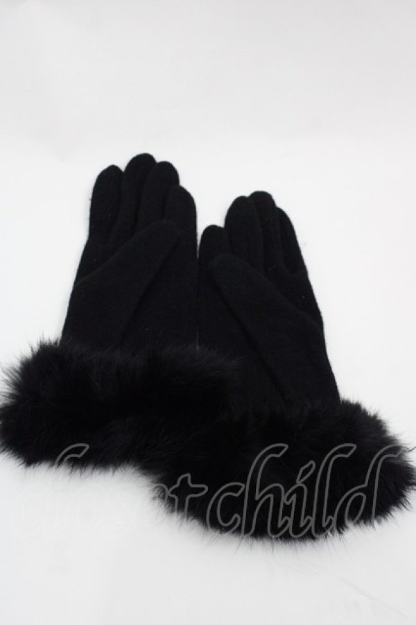 画像2: LOLITAその他(お買取対象外) / ファーグローブ  黒 I-25-09-24-113-LO-ZA-SA-ZI (2)