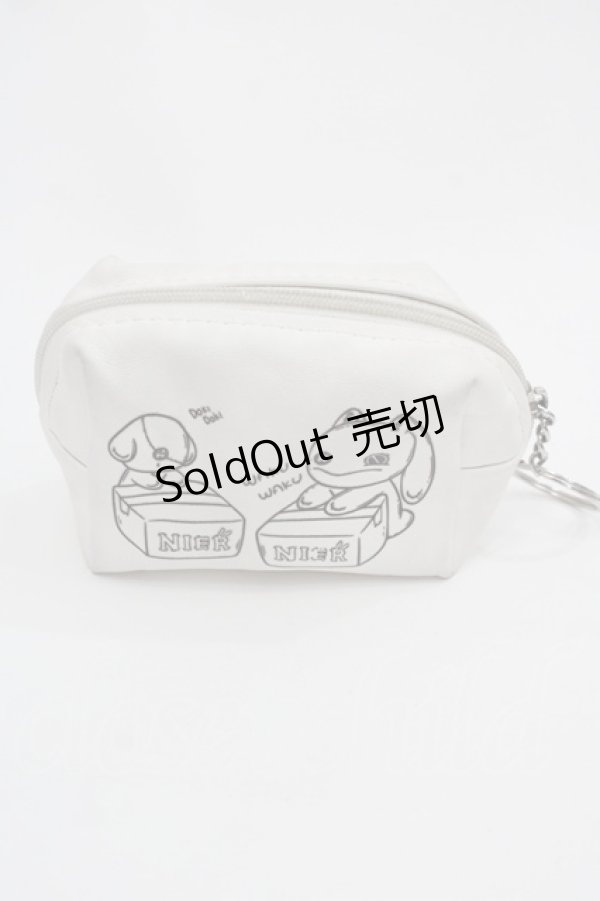 画像1: NieR Clothing / ミニポーチ  ホワイト I-25-09-24-116-PU-ZA-SA-ZI (1)
