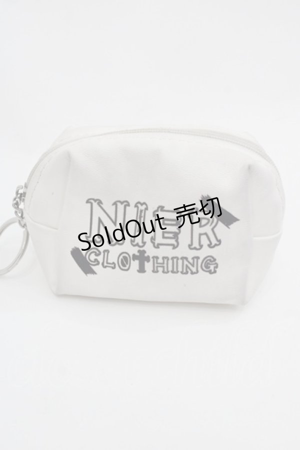 画像2: NieR Clothing / ミニポーチ  ホワイト I-25-09-24-116-PU-ZA-SA-ZI (2)