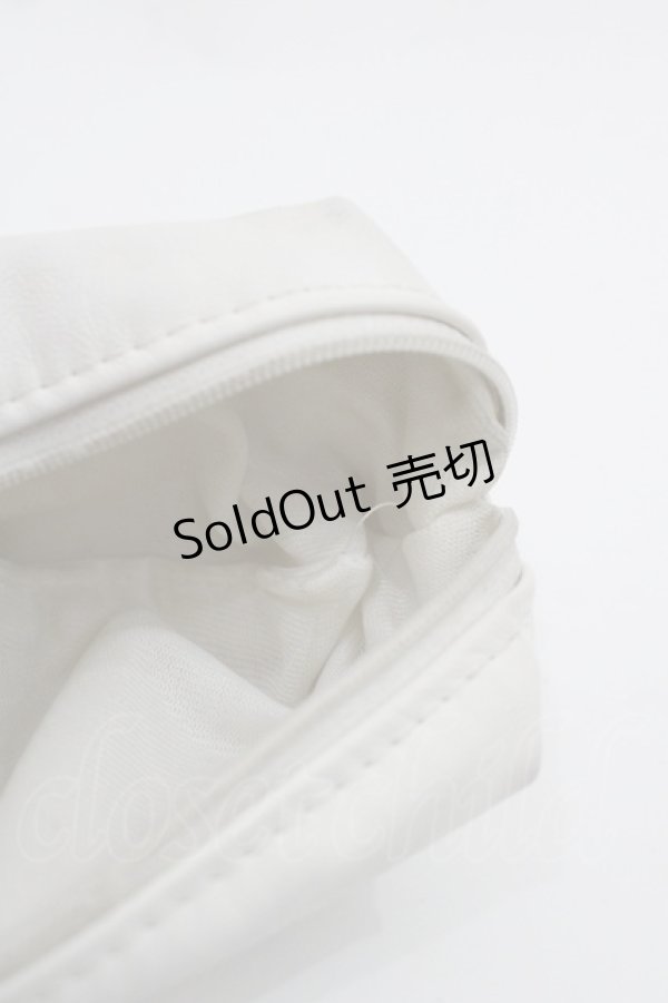 画像3: NieR Clothing / ミニポーチ  ホワイト I-25-09-24-116-PU-ZA-SA-ZI (3)