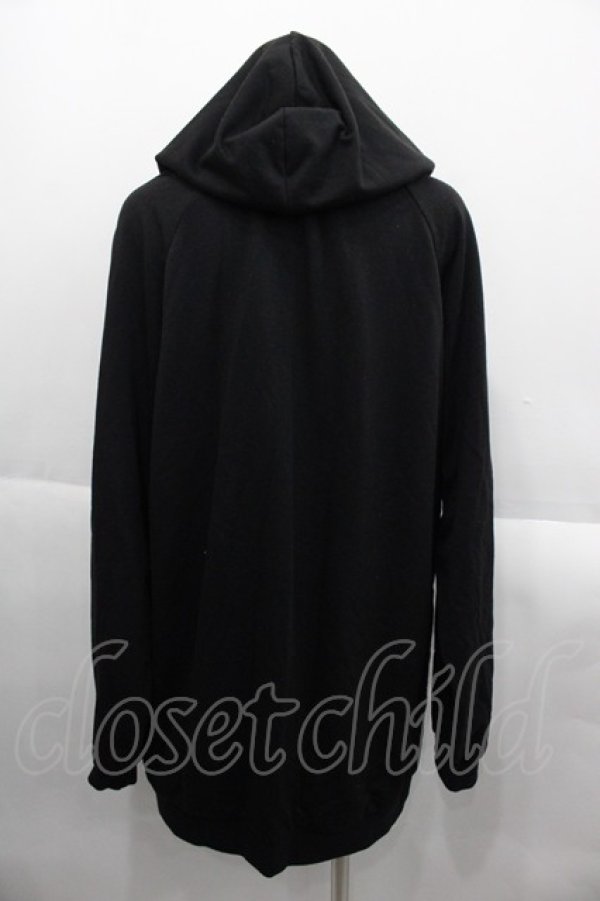 画像2: NieR Clothing / ハート風プリントフードカットソー  黒Ｘ赤Ｘ白 I-25-09-24-011-PU-TO-SA-ZI (2)