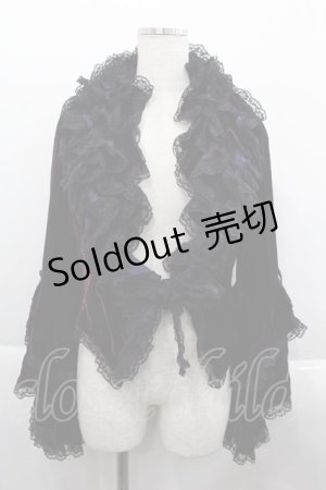 画像: MARBLE / ベルベットレースジャケット  ボルドーＸ黒 I-25-09-24-015-GO-JA-SA-ZI