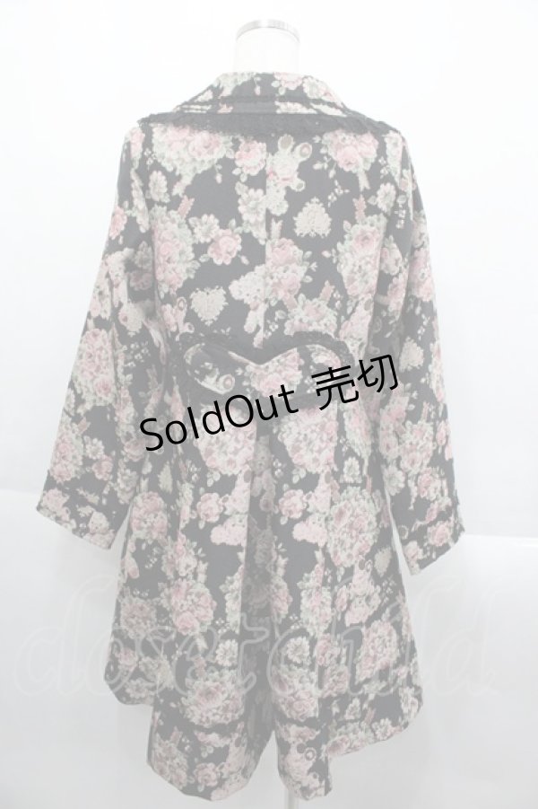 画像2: BABY,THE STARS SHINE BRIGHT / くまちゃんブーケ柄ゴブランコート  黒 I-25-09-24-016-BA-CO-SA-ZI (2)