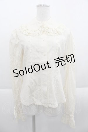 画像: BABY,THE STARS SHINE BRIGHT / ローズレースの後ろピンタックブラウス  生成 I-25-09-24-003-BA-BL-SA-ZI