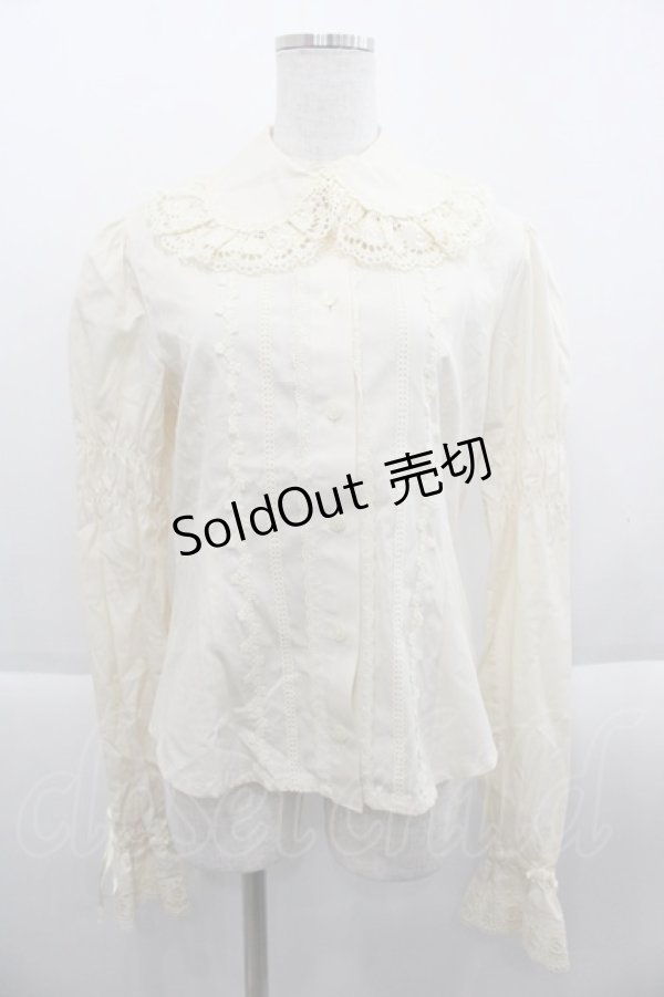 画像1: BABY,THE STARS SHINE BRIGHT / ローズレースの後ろピンタックブラウス  生成 I-25-09-24-003-BA-BL-SA-ZI (1)