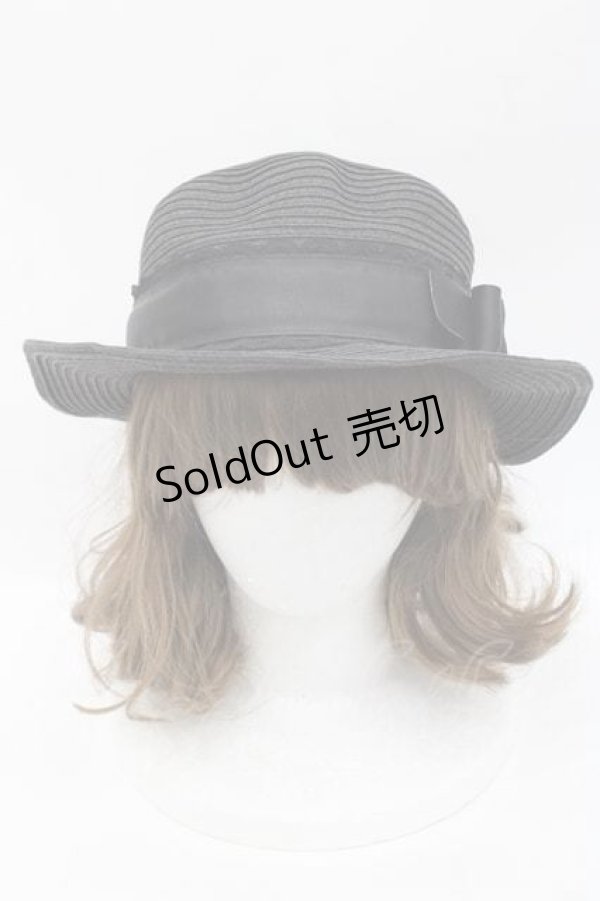 画像2: m petit by misako / AMブレードカンカン帽  黒 I-25-09-27-027-LO-AC-SA-ZI (2)