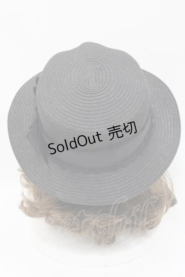 画像4: m petit by misako / AMブレードカンカン帽  黒 I-25-09-27-027-LO-AC-SA-ZI (4)