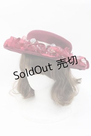 画像: LOLITAその他(お買取対象外) / リボンフリルハット  ボルドー I-25-09-27-029-LO-AC-SA-ZI